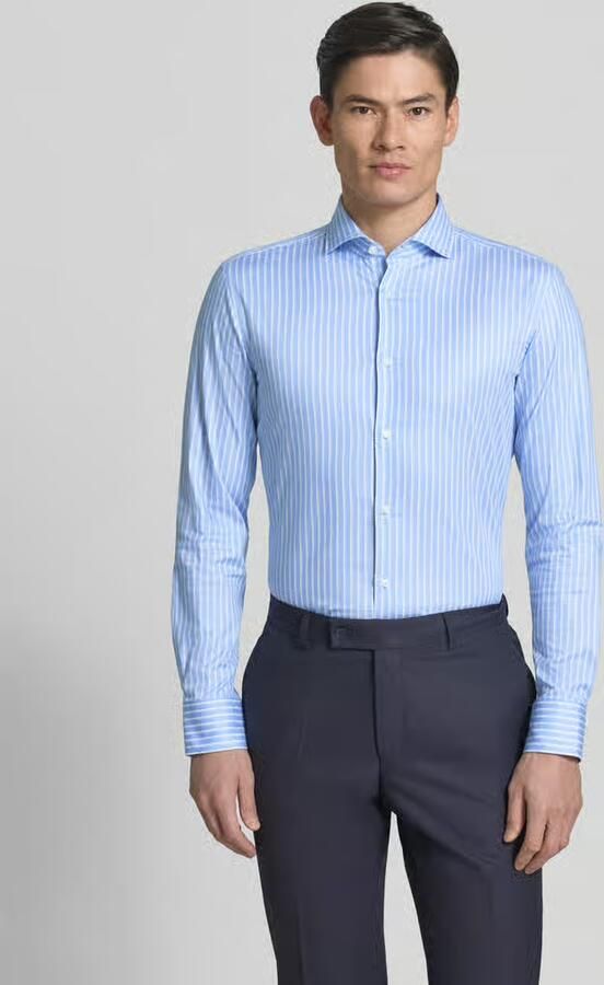 Boss Slim fit businesshemd van katoenmix model 'HANK-SP-C1' - Foto 4