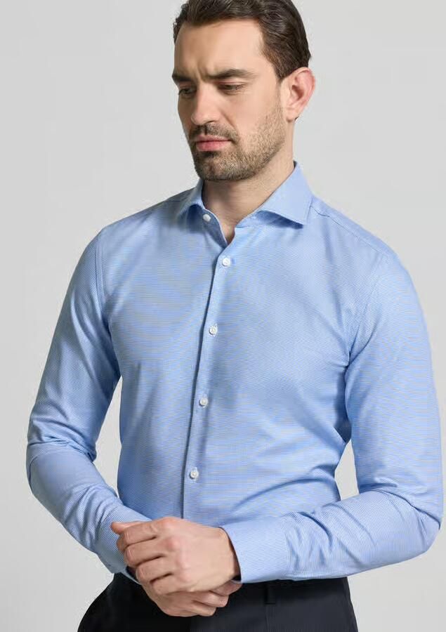 Boss Slim fit businessoverhemd met extra lange mouw model 'HANK'