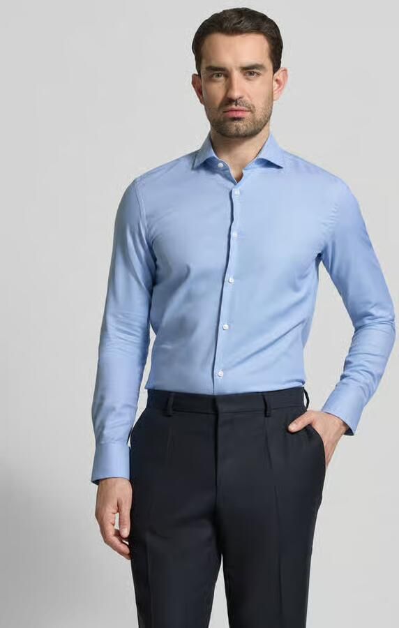 Boss Slim fit businessoverhemd met extra lange mouw model 'HANK' - Foto 2