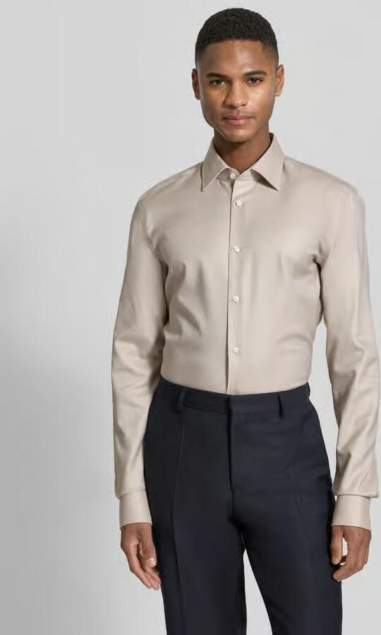 Boss Slim fit businessoverhemd met extra lange mouw model 'HANK' - Foto 4
