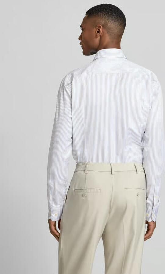 Boss Slim Fit businessoverhemd van puur katoen model 'HANK'