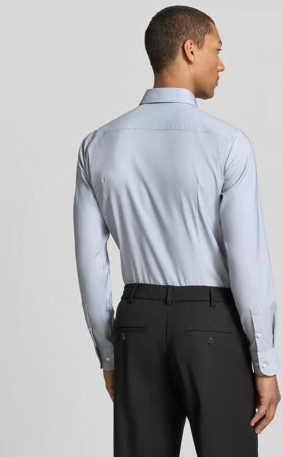 Boss Slim Fit businessoverhemd van stretch-twill model 'P-HANK-KENT-C1-222'