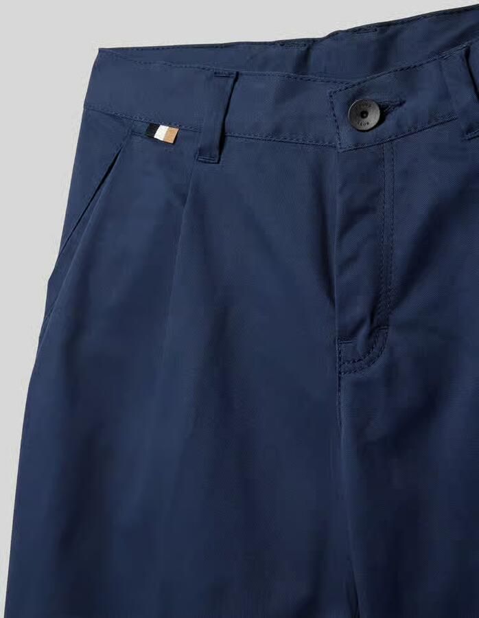 Boss Slim fit chino met bandplooien