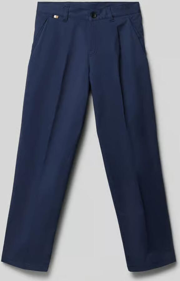 Boss Slim fit chino met bandplooien - Foto 2