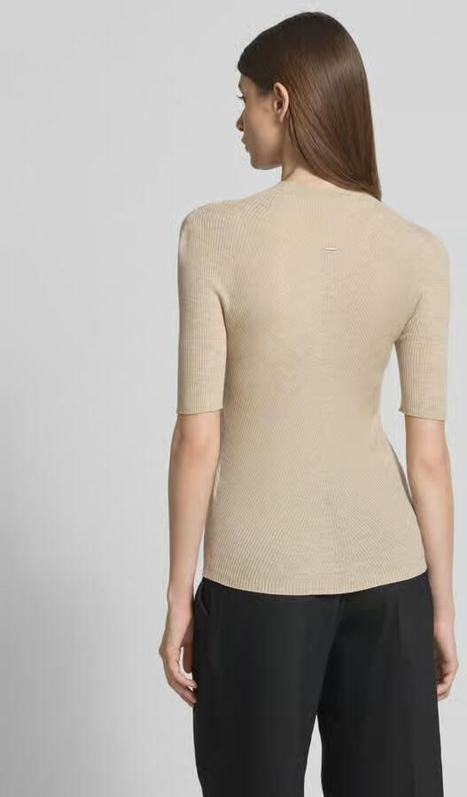 Boss Slim fit col-pullover van scheerwol