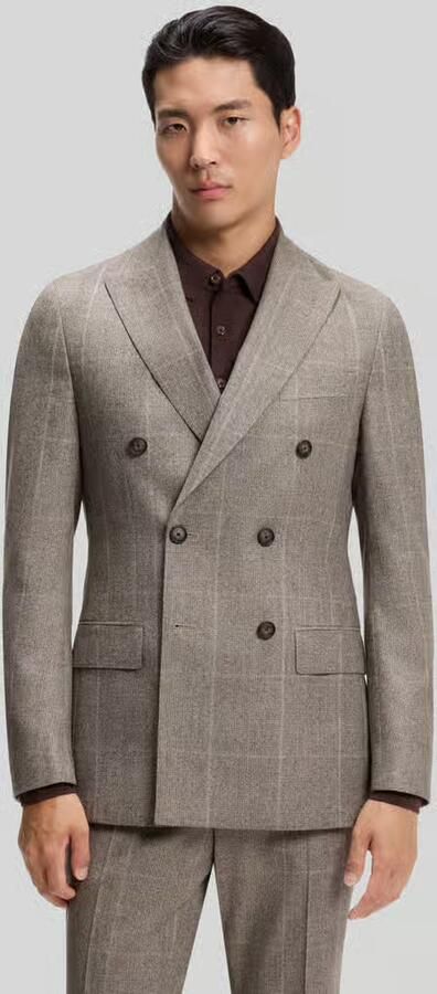Boss Slim fit colbert van pure scheerwol model 'C-Huge-DB-264' - Foto 3