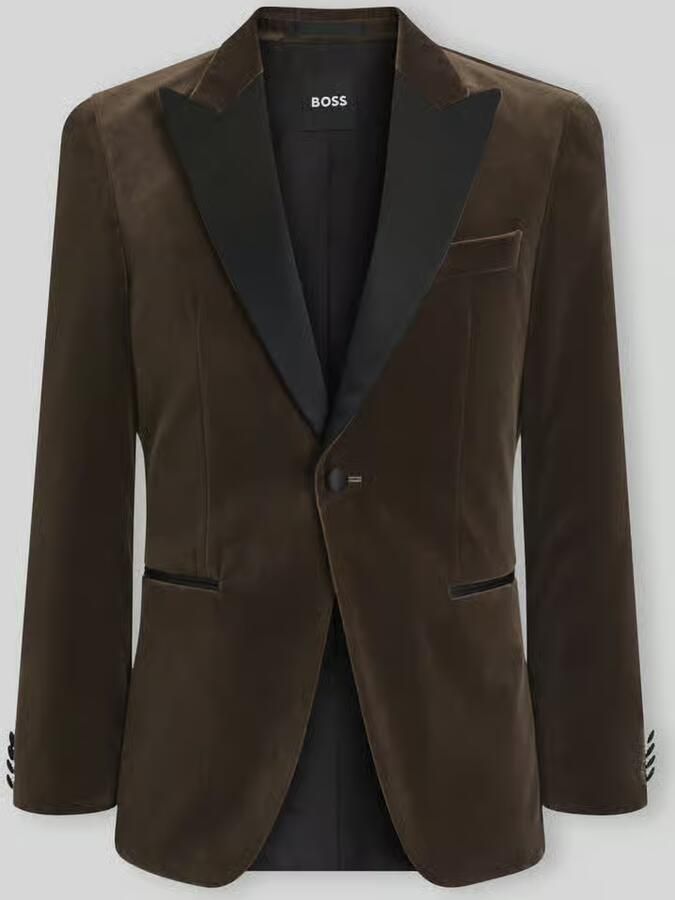 Boss Slim fit colbert van zijdemix model 'Hutson'