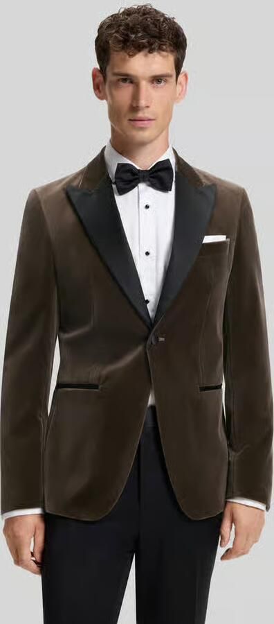 Boss Slim fit colbert van zijdemix model 'Hutson' - Foto 3