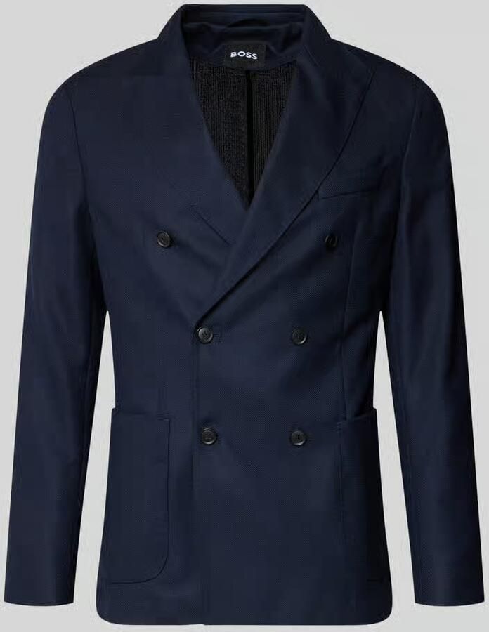Boss Slim fit colbert van zuivere scheerwol model 'C-Henry-DB-2626' - Foto 2