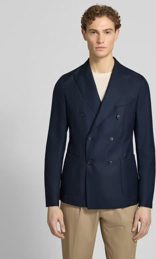 Boss Slim fit colbert van zuivere scheerwol model 'C-Henry-DB-2626' - Foto 3