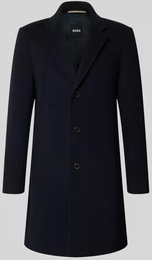 Boss Slim fit functionele lange jas van wolmix model 'HYDE'