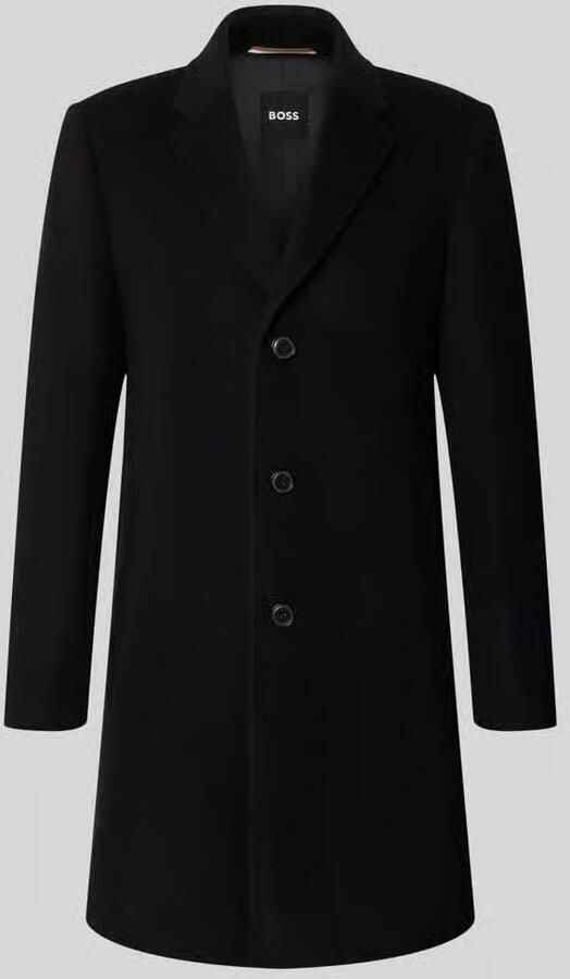Boss Slim fit functionele lange jas van wolmix model 'HYDE'