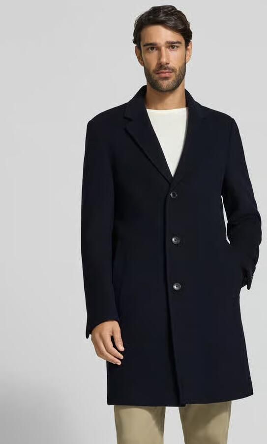 Boss Slim fit functionele lange jas van wolmix model 'HYDE' - Foto 3