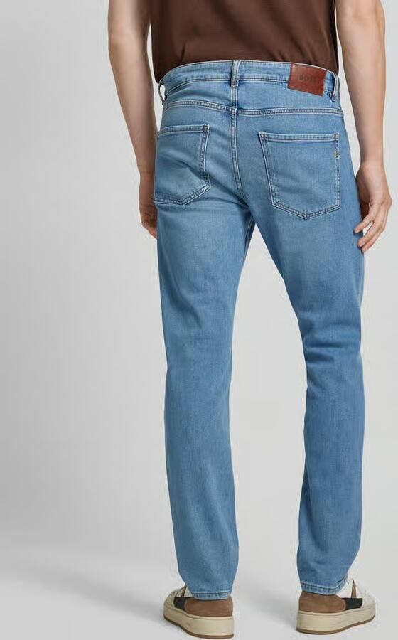 Boss Slim fit jeans met labelpatch model 'Delaware'