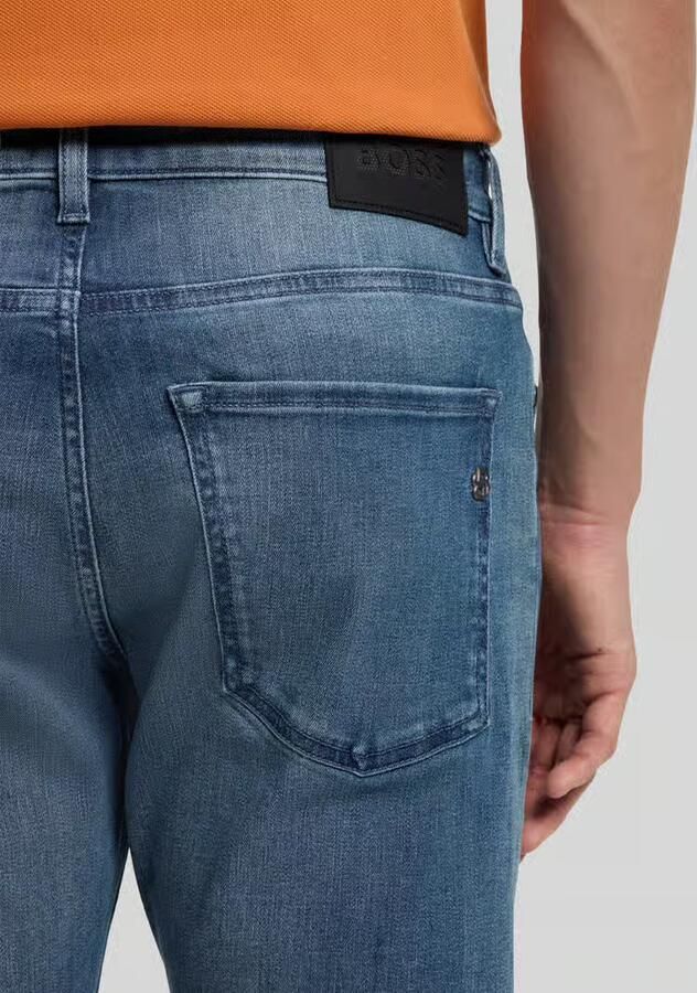 Boss slim fit jeans van katoenmix model 'DELAWARE'