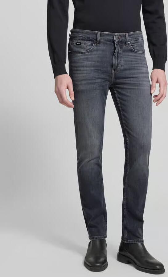 Boss Slim fit jeans in labeldetail model 'Delaware' - Foto 4