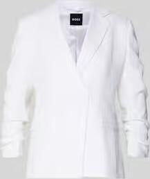 Boss slim fit korte blazer van mix van linnen en viscose model 'JIA8'
