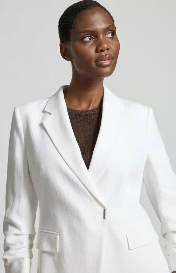 Boss slim fit korte blazer van mix van linnen en viscose model 'JIA8'