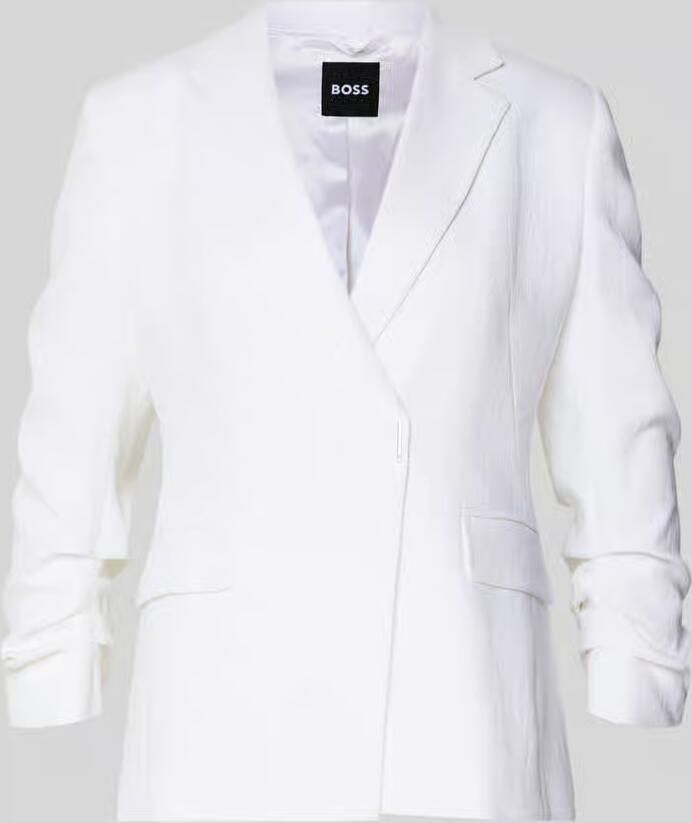 Boss slim fit korte blazer van mix van linnen en viscose model 'JIA8' - Foto 2