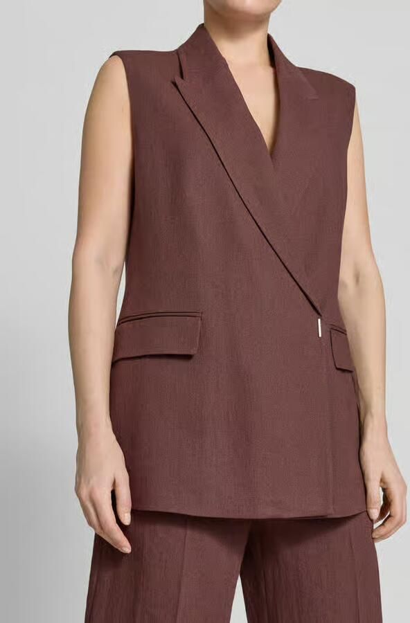 Boss slim fit korte blazer van mix van linnen en viscose model 'JIA8'