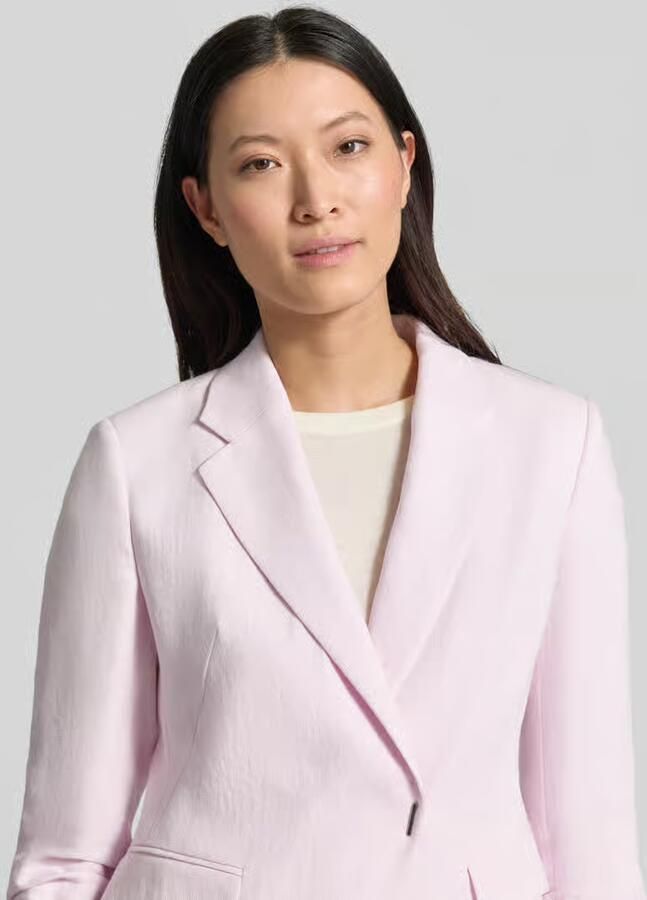 Boss slim fit korte blazer van mix van linnen en viscose model 'JIA8'
