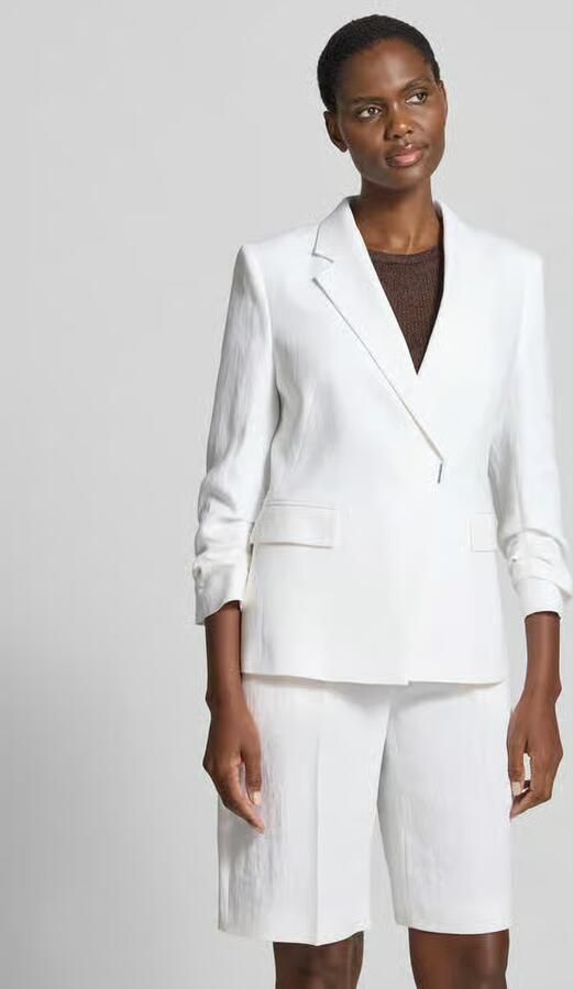 Boss slim fit korte blazer van mix van linnen en viscose model 'JIA8' - Foto 2