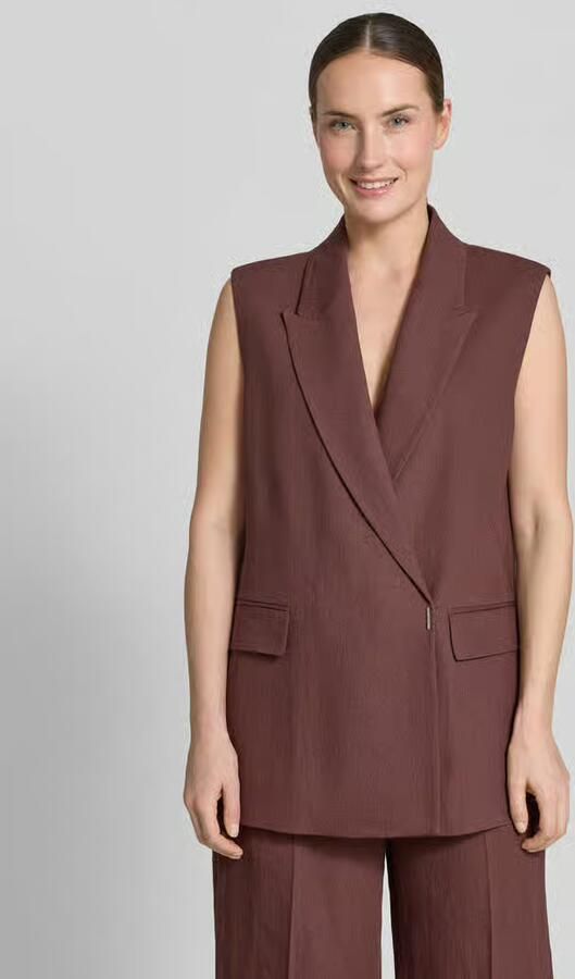 Boss slim fit korte blazer van mix van linnen en viscose model 'JIA8' - Foto 3