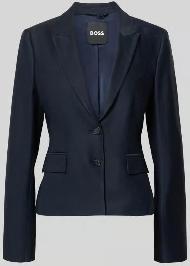 Boss Slim fit korte blazer van mix van viscose en lyocell model 'Jia18'