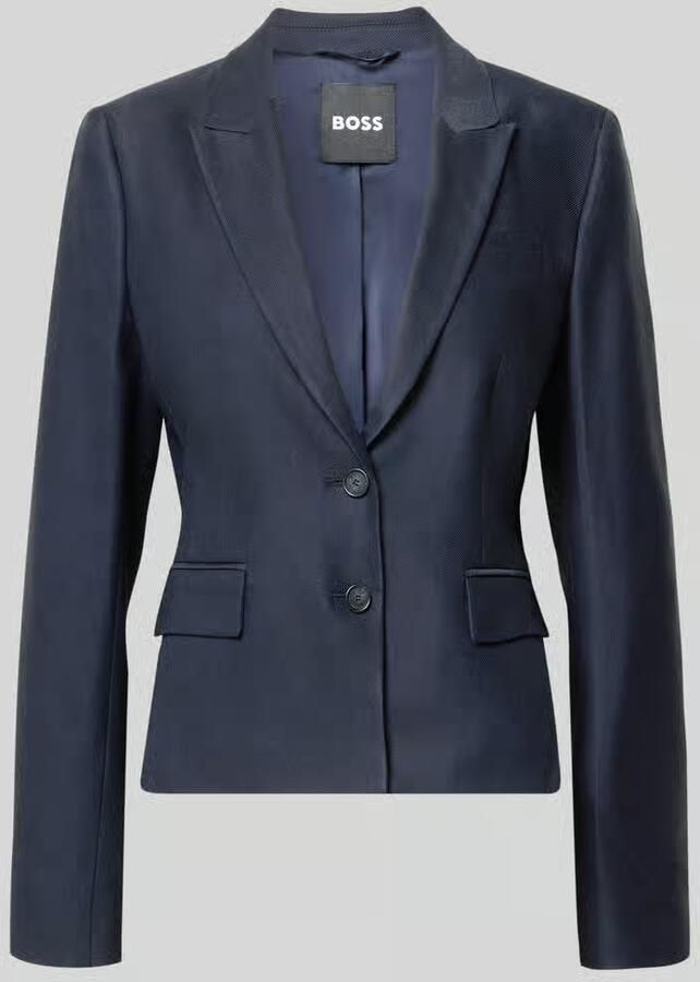 Boss Slim fit korte blazer van mix van viscose en lyocell model 'Jia18' - Foto 2