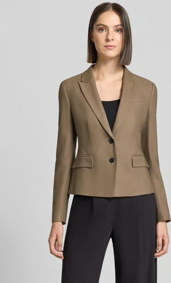 Boss Slim fit korte blazer van mix van viscose en lyocell model 'Jia18' - Foto 2