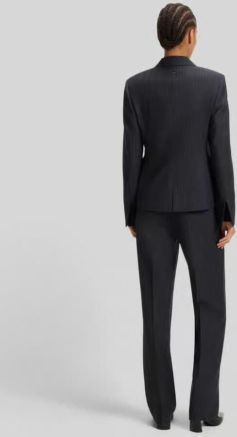 Boss Slim fit korte blazer van zuivere scheerwol