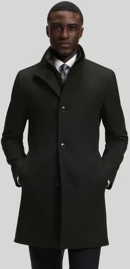Boss Slim fit lange jas met structuurmotief model 'HYDE' - Foto 3