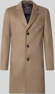 Boss Slim fit lange jas van mix van wol en kasjmier model 'H-Hyde-264'