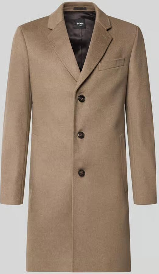 Boss Slim fit lange jas van mix van wol en kasjmier model 'H-Hyde-264' - Foto 3
