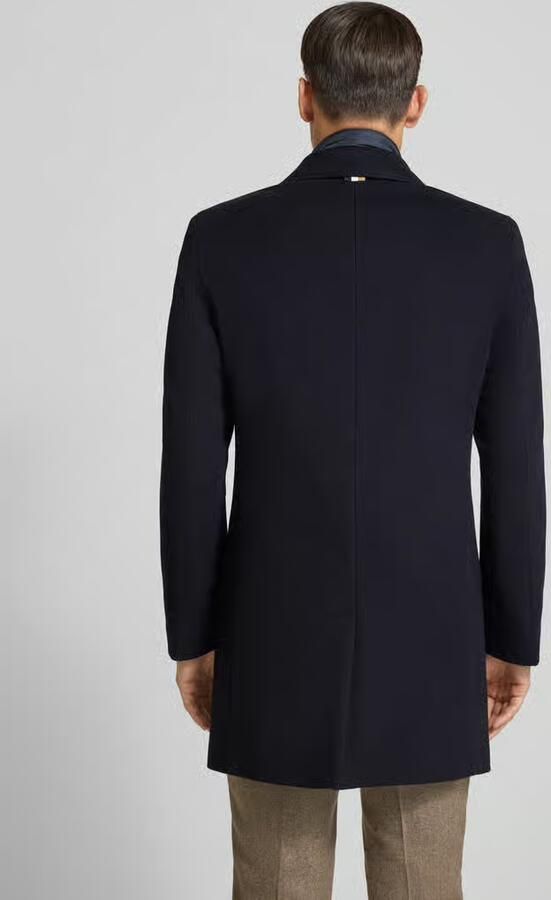Boss Slim fit lange jas van wolmix model 'HYDE'