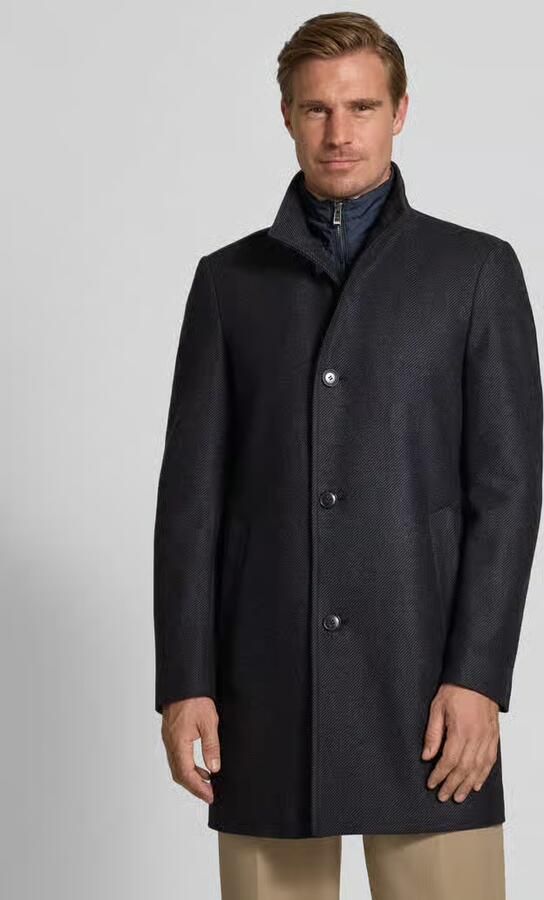 Boss slim fit lange wollen jas van wolmix model 'HYDE' - Foto 2