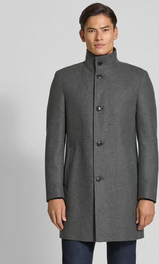 Boss slim fit lange wollen jas van wolmix model 'HYDE' - Foto 2