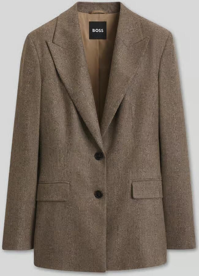 Boss Slim fit longblazer van viscosemix model 'Jonahsa'
