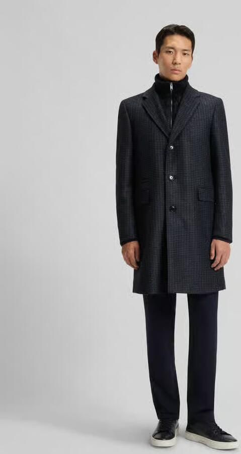 Boss Slim Fit mantel met scheerwol-aandeel model 'H-HYDE-J-BIB-PAD-254' - Foto 2