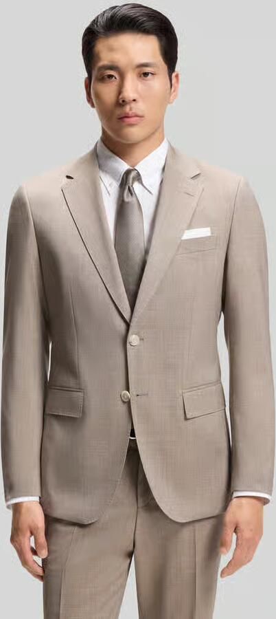 Boss slim fit pak van zuivere scheerwol model 'H-HUGE-2PCS-263' - Foto 4