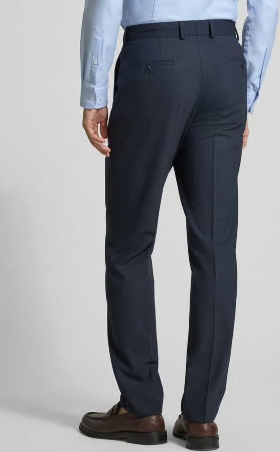 Boss Slim fit pantalon met scheerwol Model 'P-GENIUS'