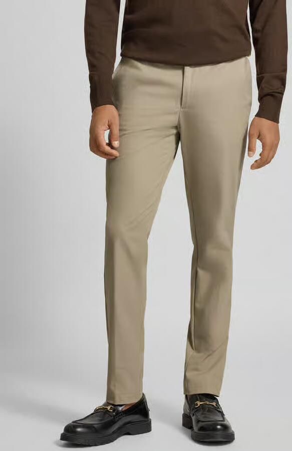 Boss Slim fit pantalon van katoenmix model 'KANTON' - Foto 5