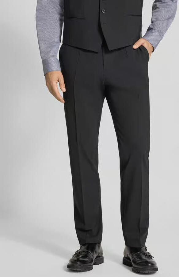 Boss Slim fit pantalon van scheerwolmix model 'H-GIO-MM-C-NF' - Foto 3