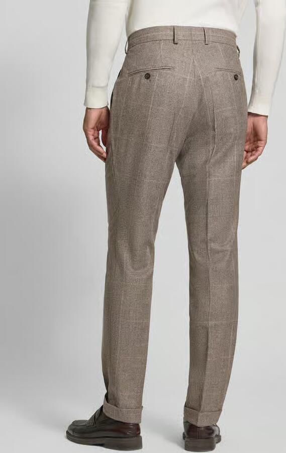 Boss Slim Fit pantalon van zuivere scheerwol model 'C-Huge' - Foto 2
