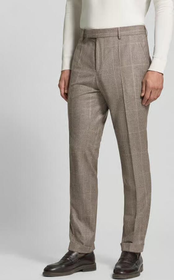 Boss Slim Fit pantalon van zuivere scheerwol model 'C-Huge' - Foto 3