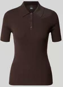 Boss slim fit poloshirt van ribtricot