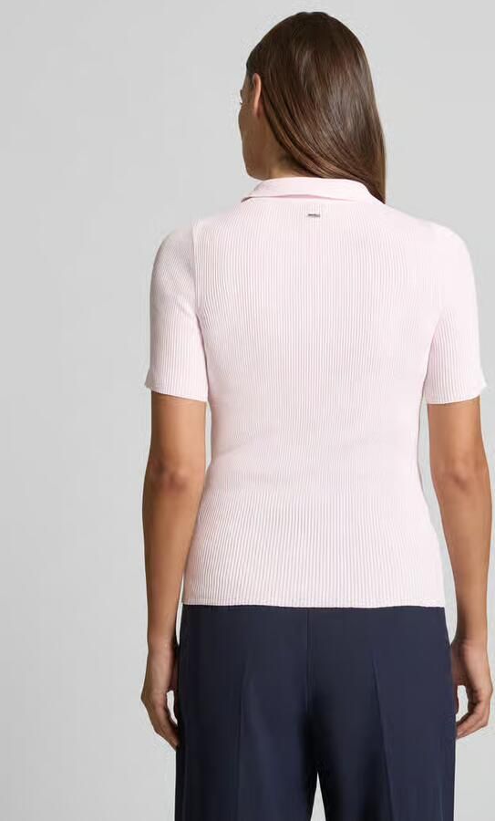 Boss slim fit poloshirt van ribtricot - Foto 2
