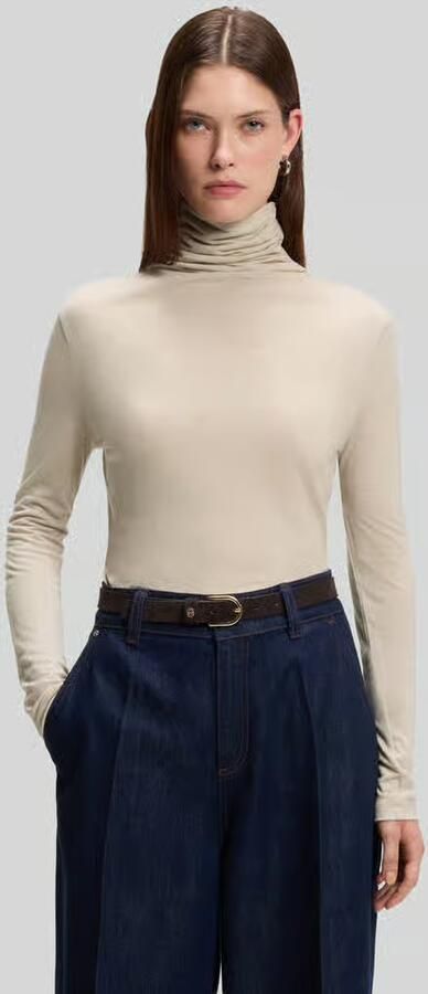 Boss Slim fit shirt met lange mouwen van mix van lyocell en wol model 'Elavus' - Foto 3