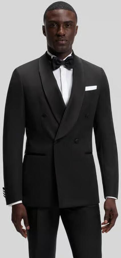 Boss Slim fit smoking van pure scheerwol model 'Huge-Tux-DB-264' - Foto 3