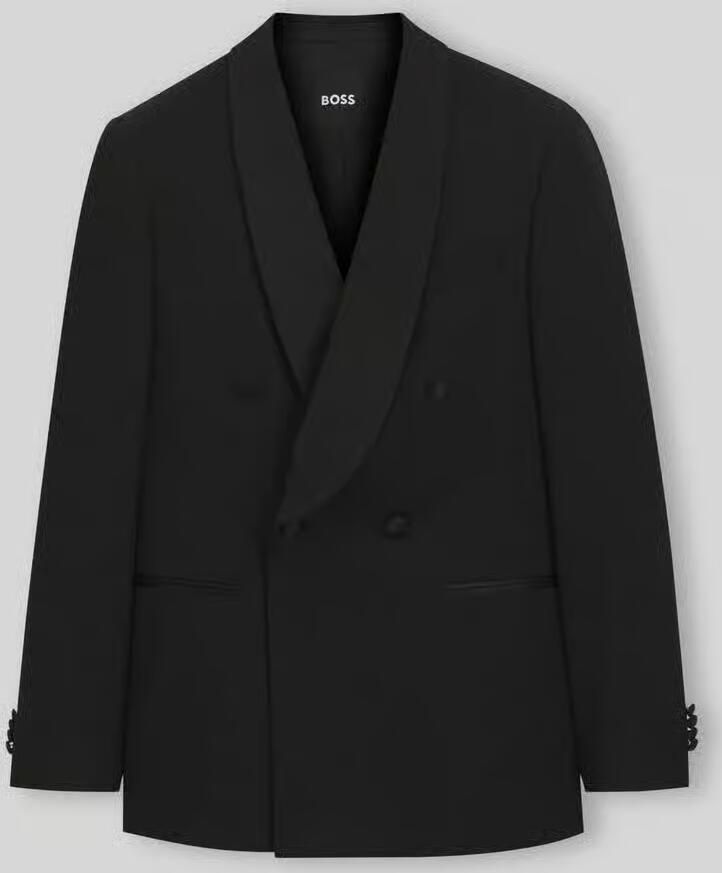 Boss Slim fit smoking van pure scheerwol model 'Huge-Tux-DB-264'